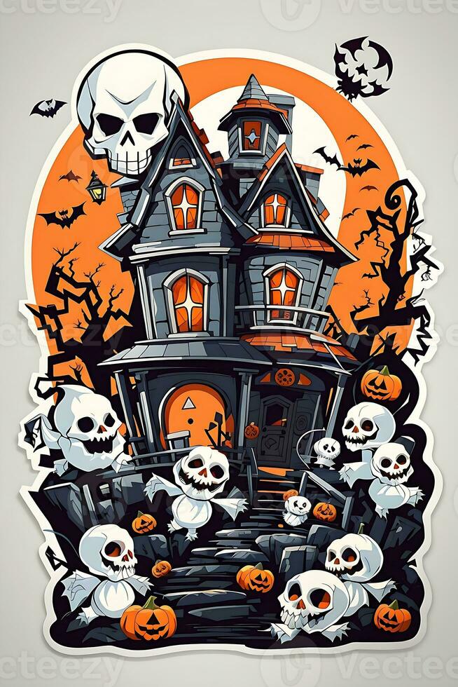 halloween houses anime fantasy wallpaper photo