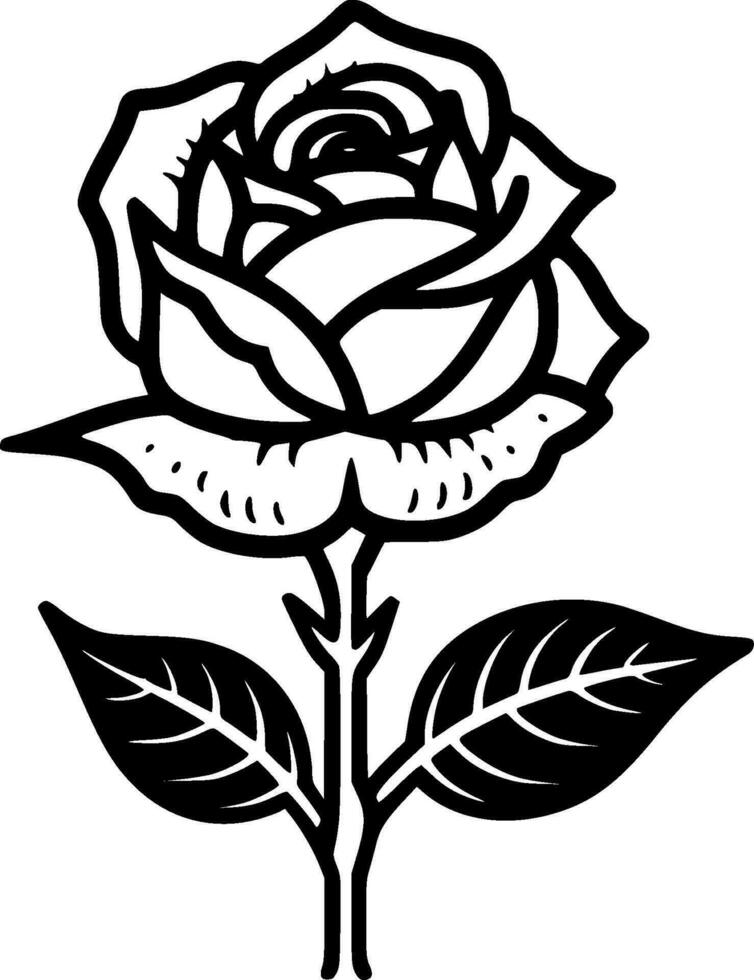 Rose - High Quality Vector Logo - Vector illustration ideal for T-shirt graphic