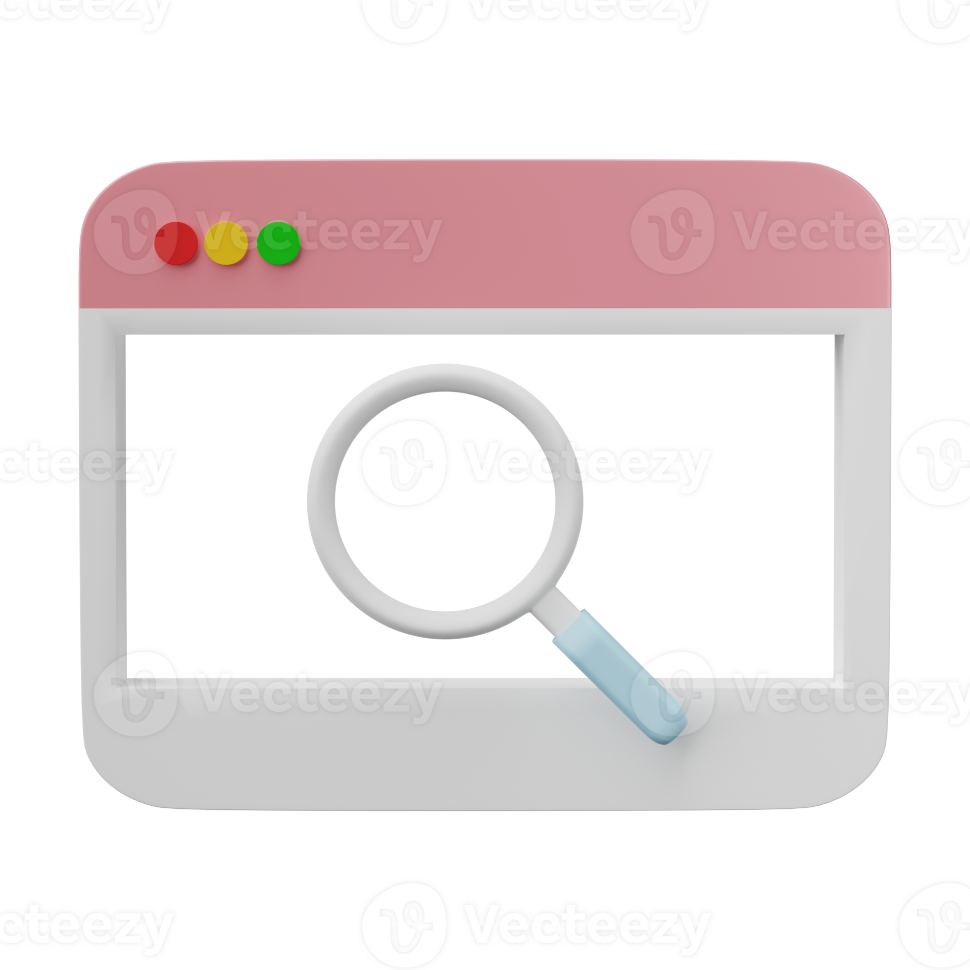 3d render 3d illustration. minimal style video player media with play