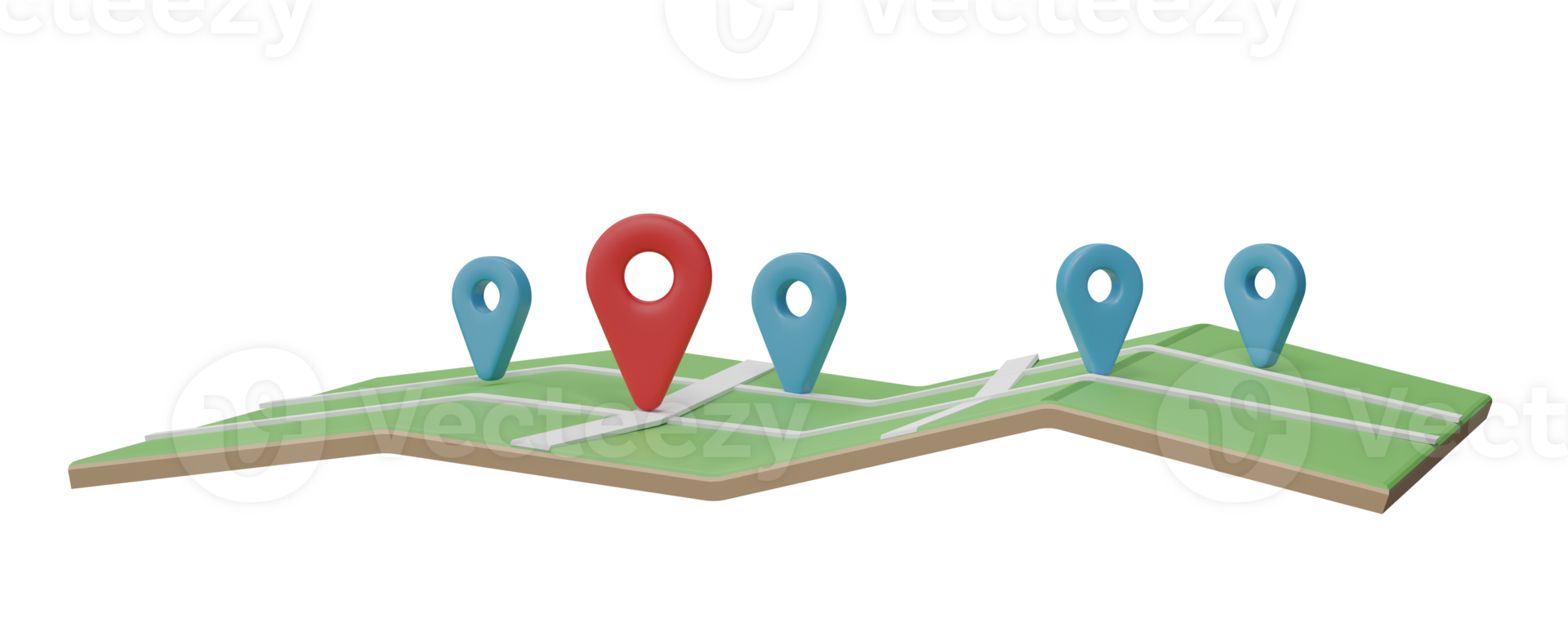 Locator mark of map and location pin or navigation icon sign Isolated on transparent background. png