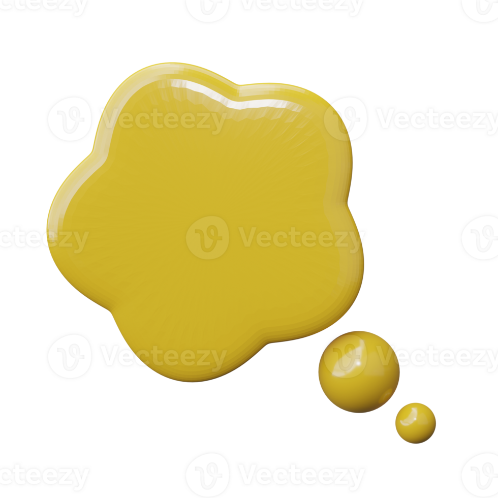Speech bubble talk isolated on transparent background, png file format. 3D render.