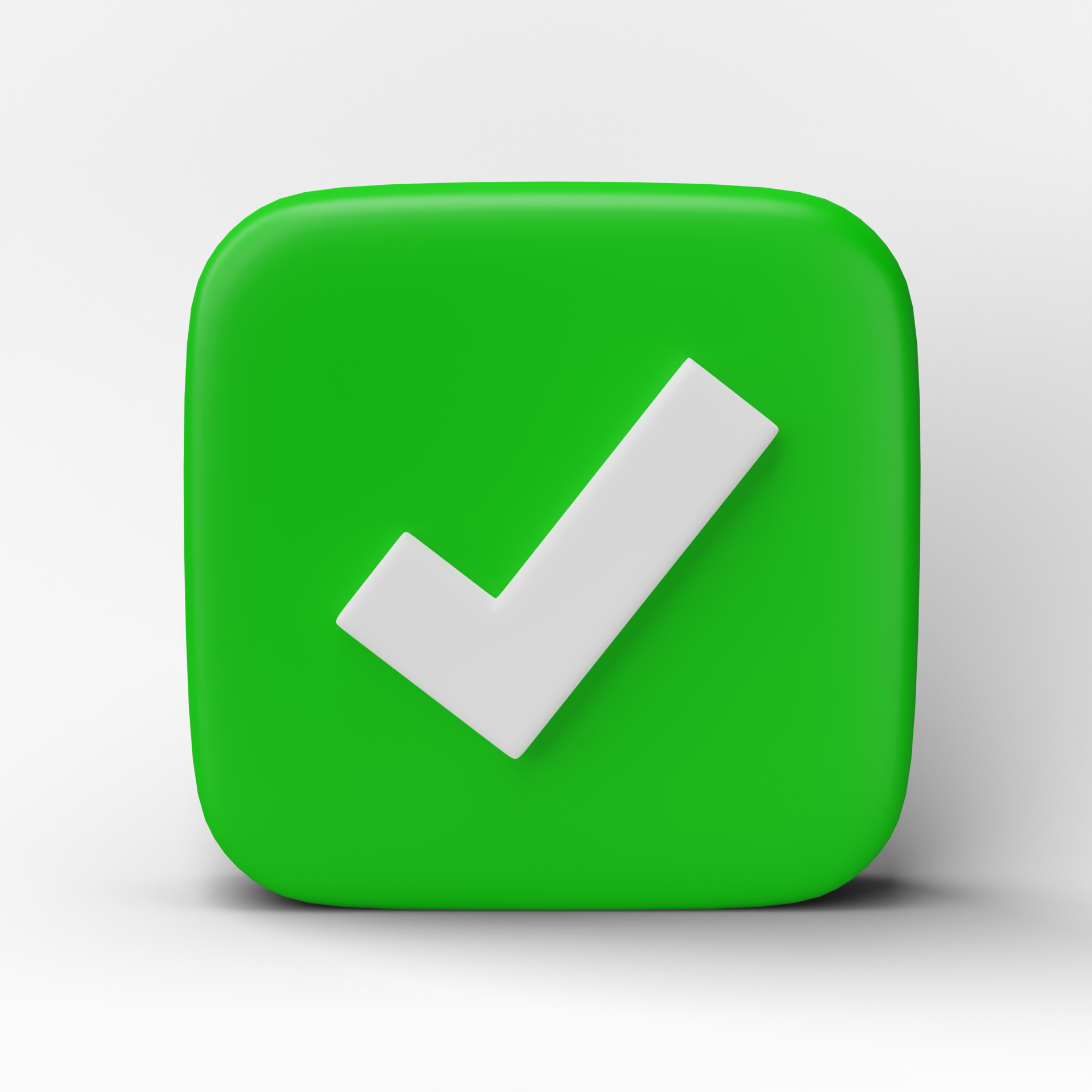 check mark icon 3D render, isolated on transparent background 27208710 PNG