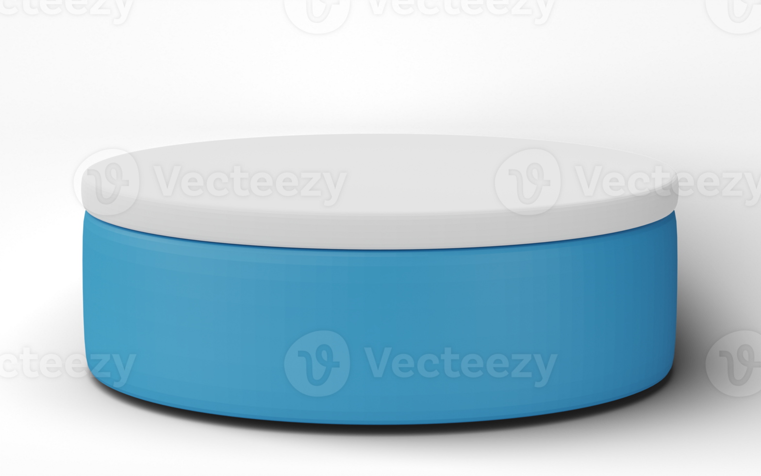 3D, cylinder podium display scene of minimal geometric platform base isolated on transparent background png file.