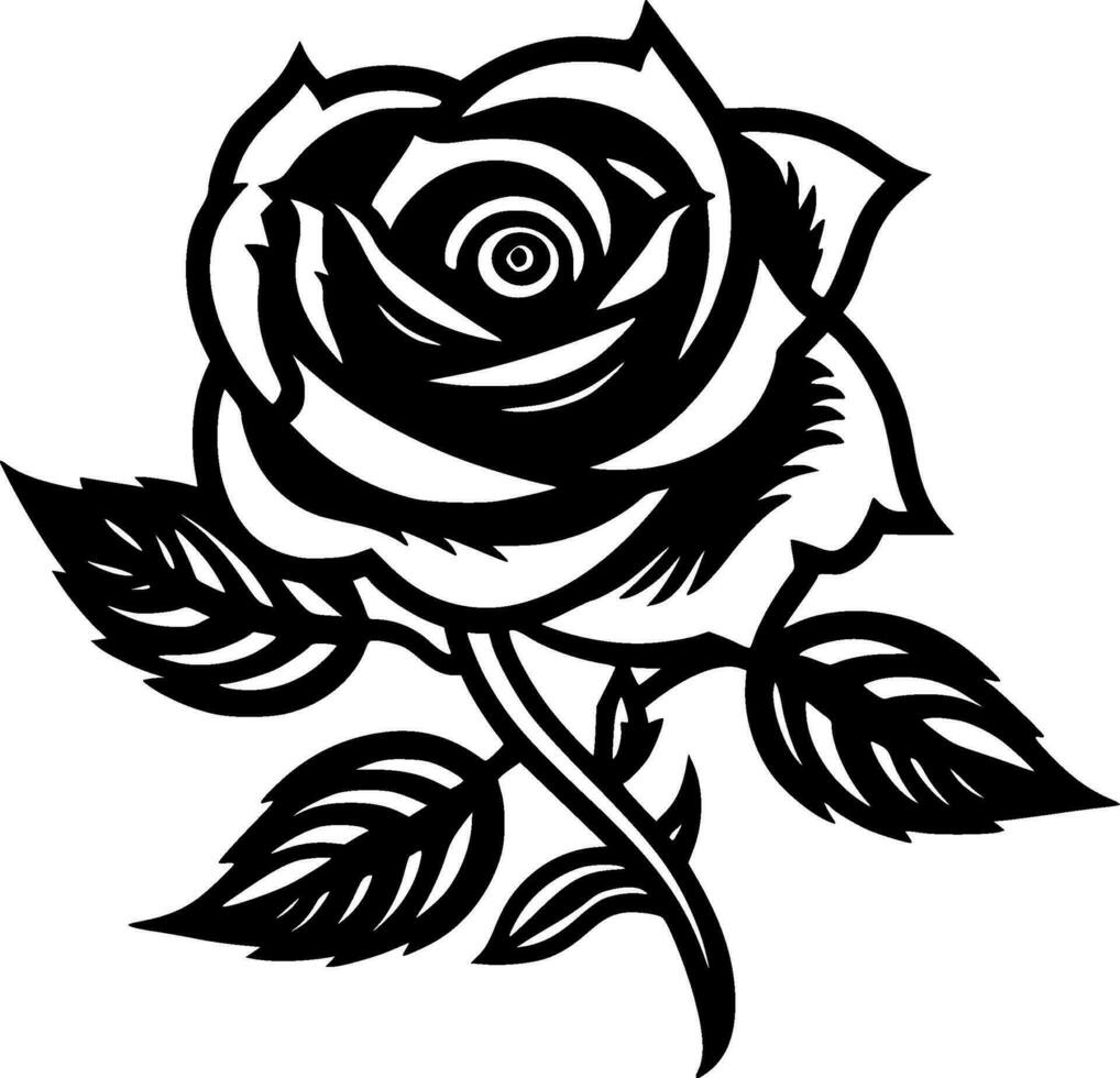 Rose - High Quality Vector Logo - Vector illustration ideal for T-shirt graphic