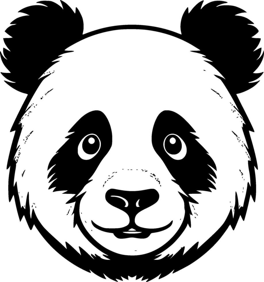 Panda, Minimalist and Simple Silhouette - Vector illustration