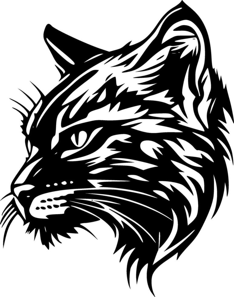 Wildcat, Minimalist and Simple Silhouette - Vector illustration