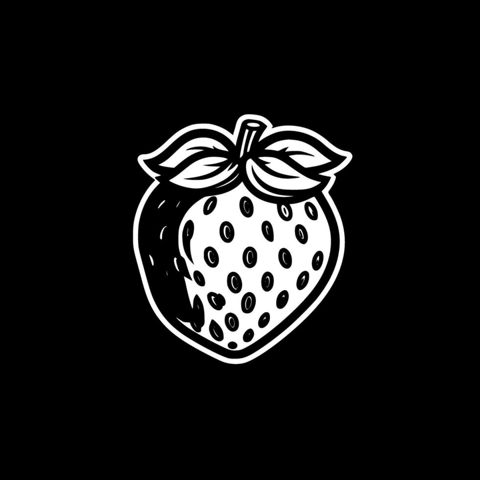 Strawberry - Minimalist and Flat Logo - Vector illustration