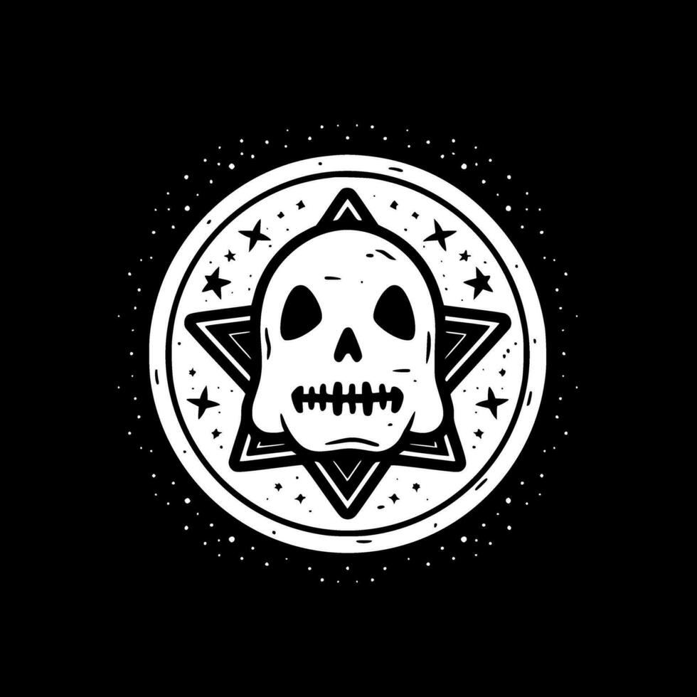 Hallowe'en - Black and White Isolated Icon - Vector illustration