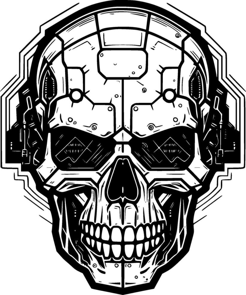 Skull - Minimalist and Flat Logo - Vector illustration