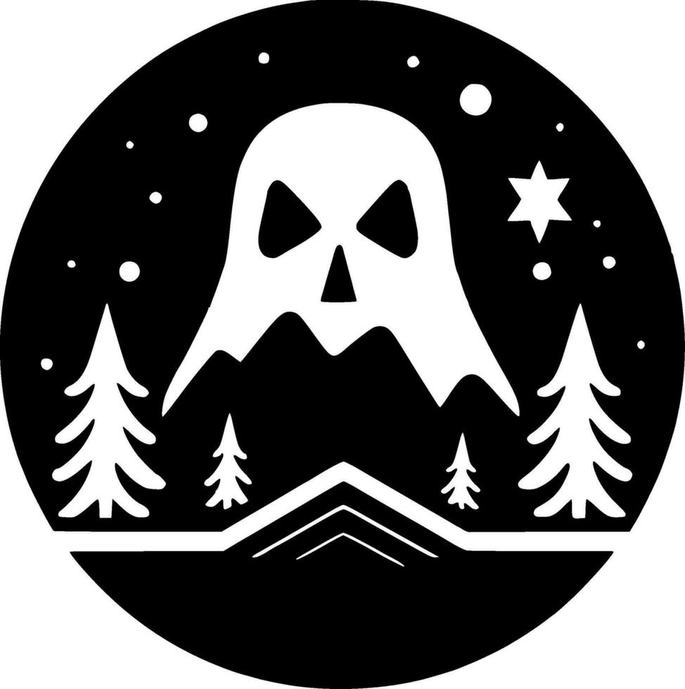 Hallowe'en, Black and White Vector illustration