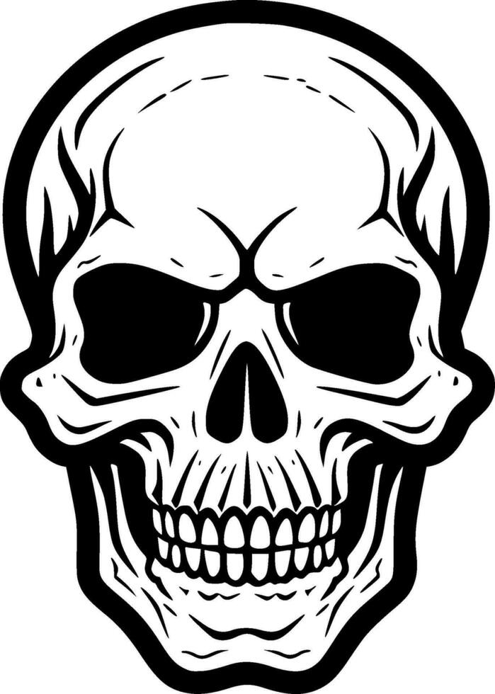 Skull, Minimalist and Simple Silhouette - Vector illustration