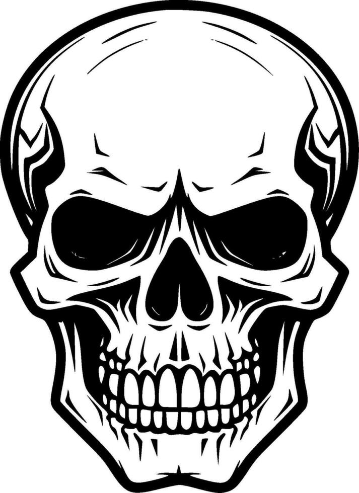 Skull, Minimalist and Simple Silhouette - Vector illustration