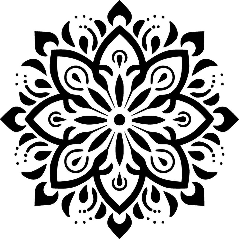 Mandala, Minimalist and Simple Silhouette - Vector illustration