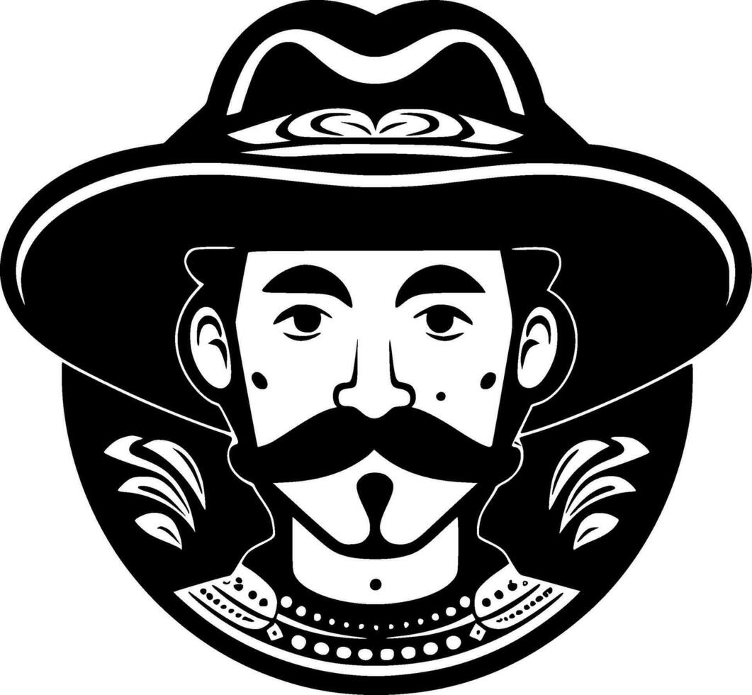 mexicano, minimalista y sencillo silueta - vector ilustración