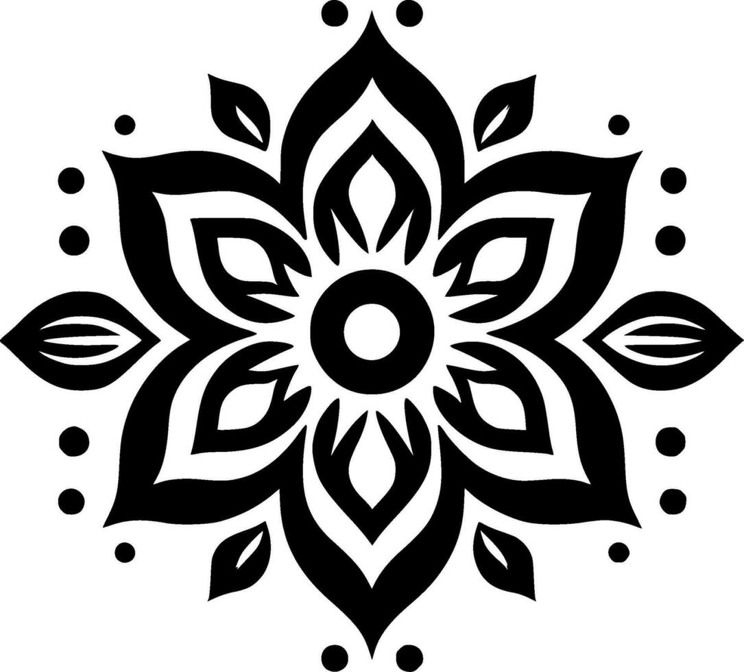 Mandala - Minimalist and Flat Logo - Vector illustration