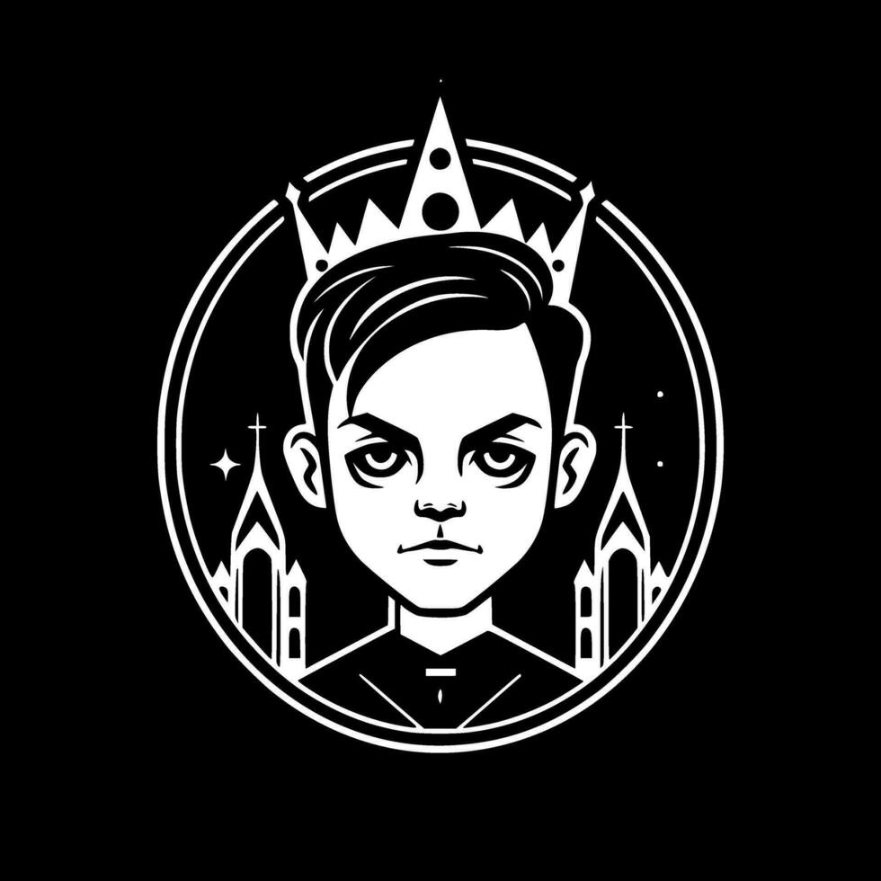 Gothic, Black and White Vector illustration