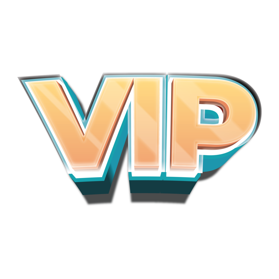 icon VIP png yellow and blue color