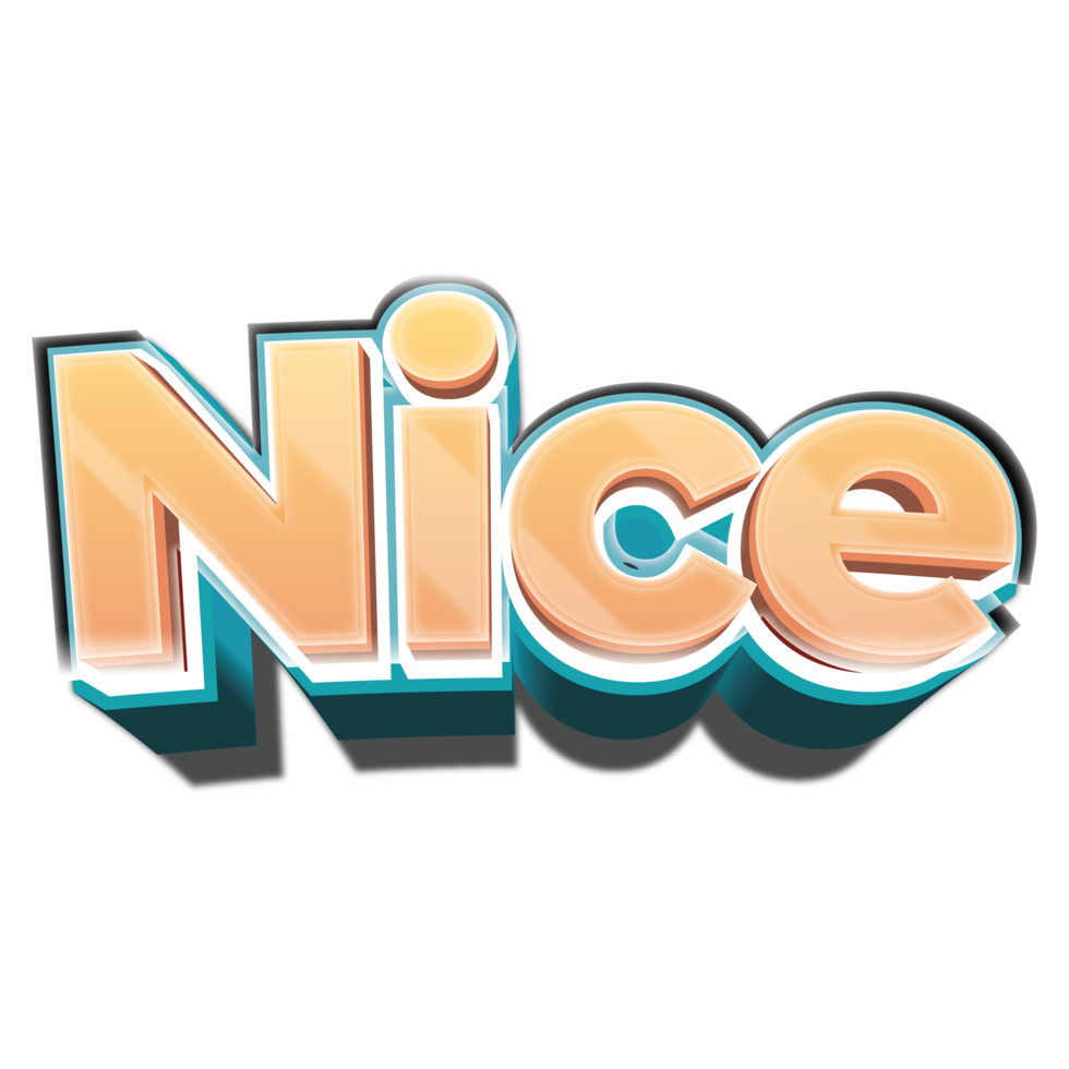 Nice job sign text effect png