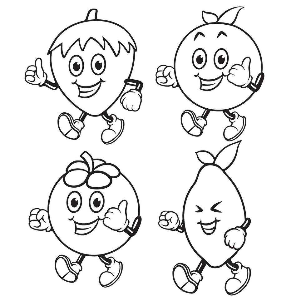 dibujos animados Fruta logo vector
