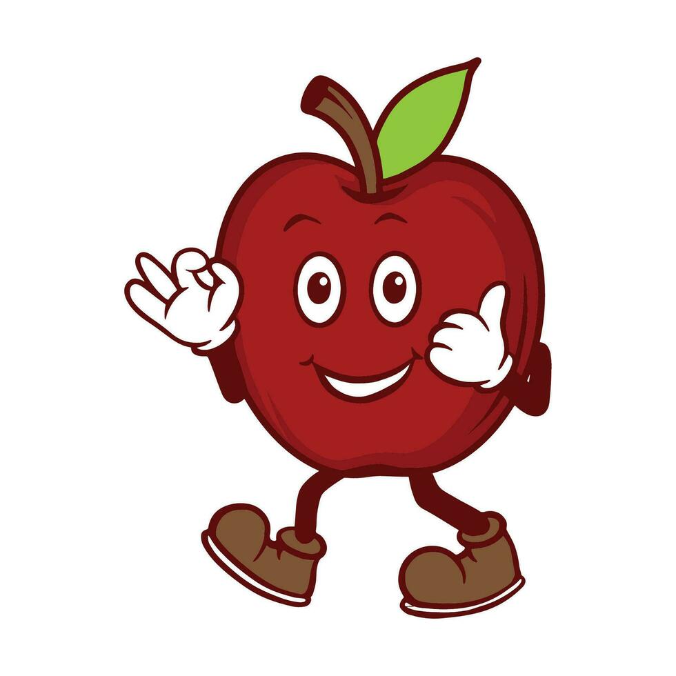 Cartoon fruit logo vector