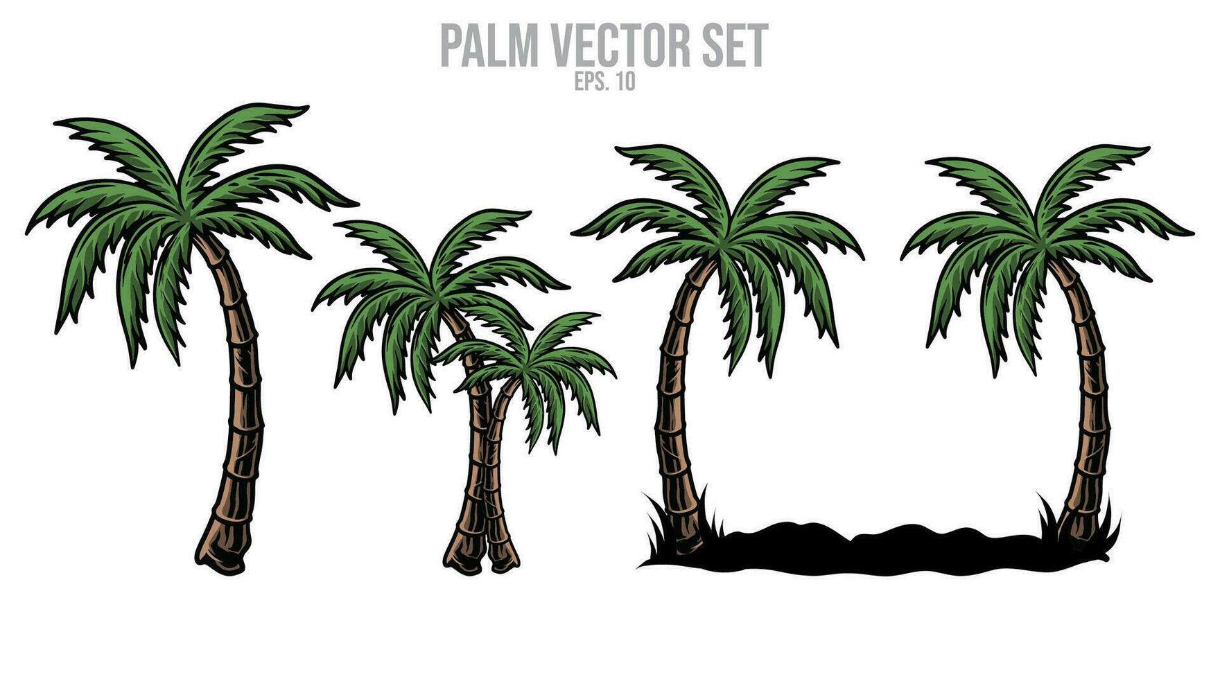 Palm trees vector