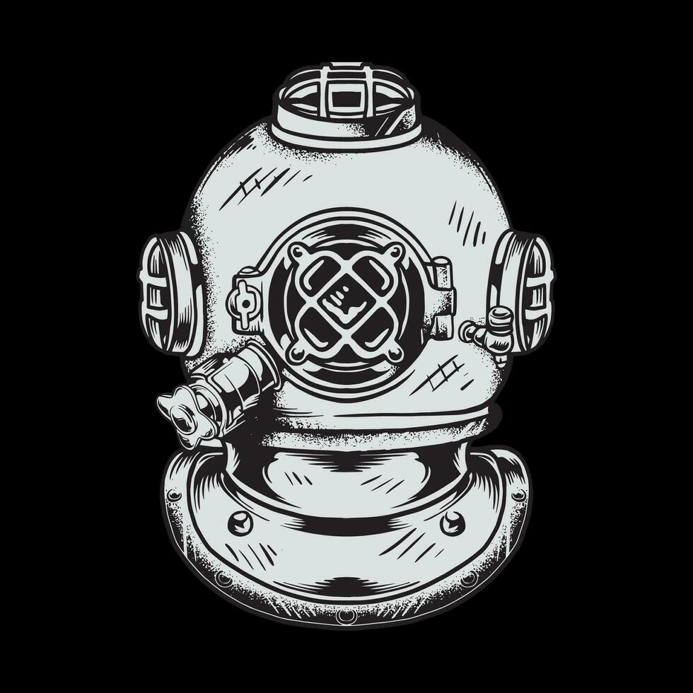 Dive helmet vector art
