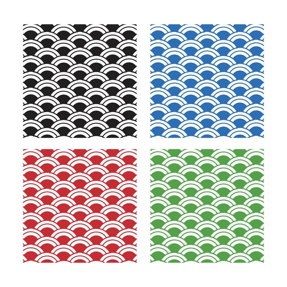 Pattern japan set vector