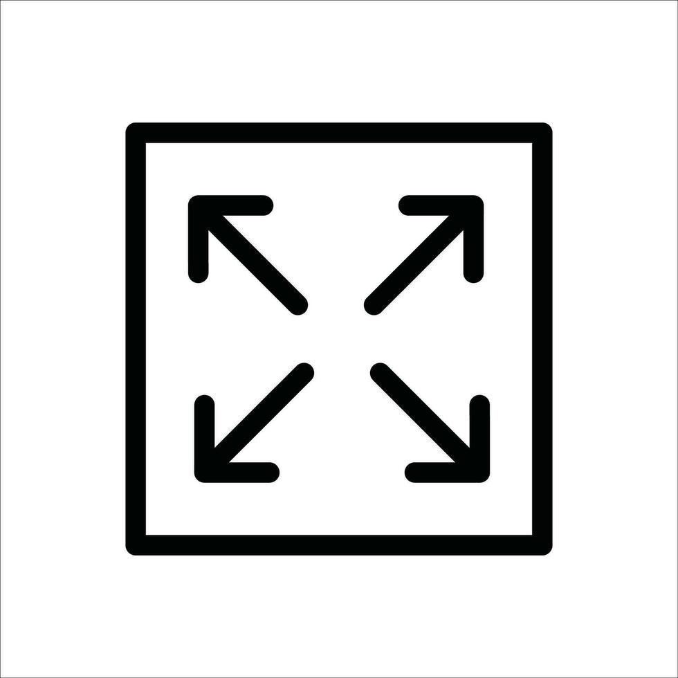 Arrows expand, full screen icon Design vector
