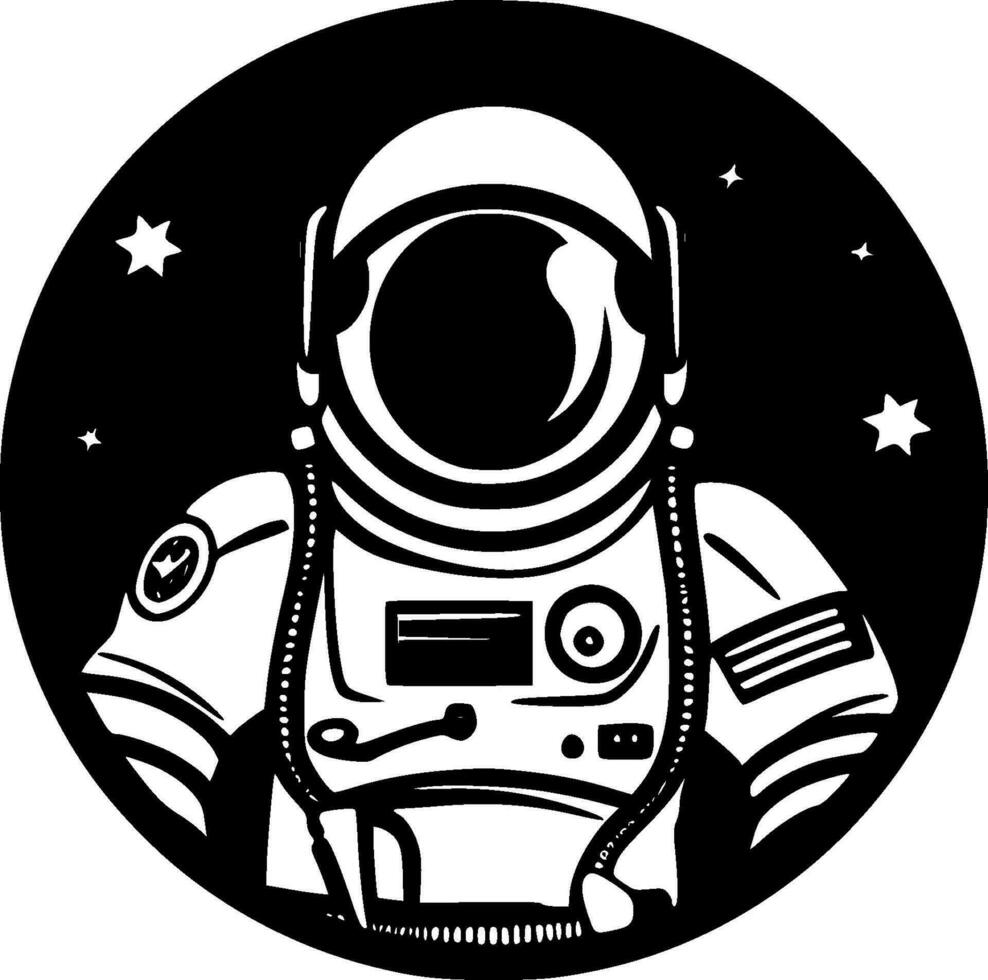 astronauta - minimalista y plano logo - vector ilustración