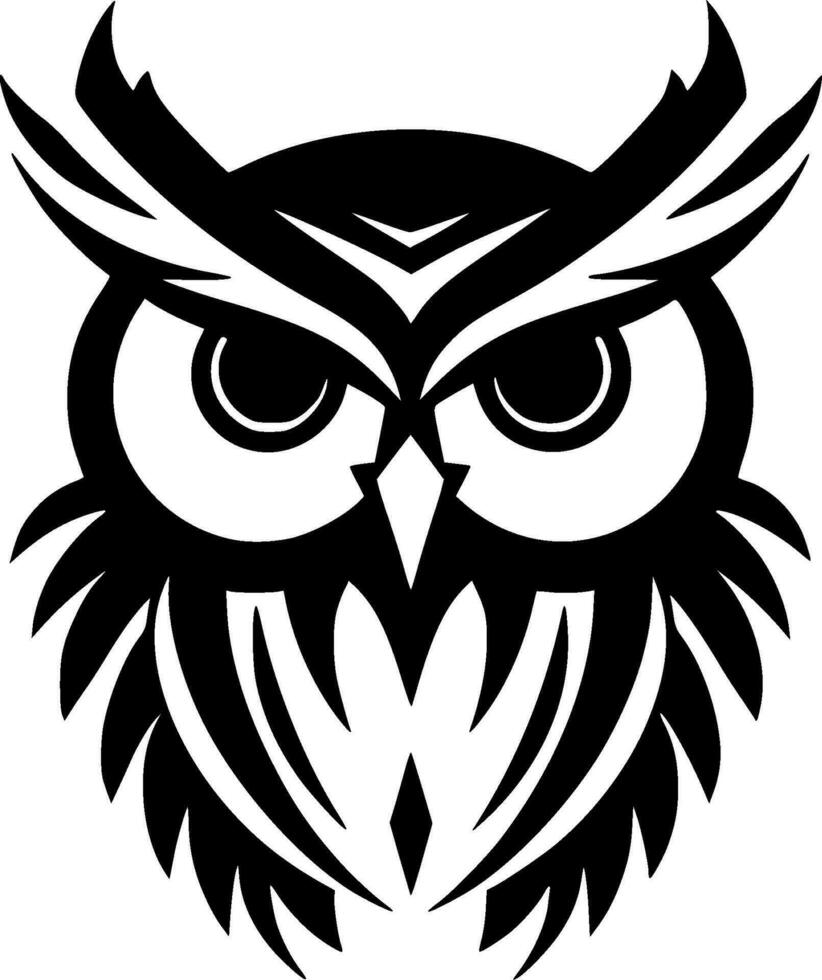 Owl, Minimalist and Simple Silhouette - Vector illustration