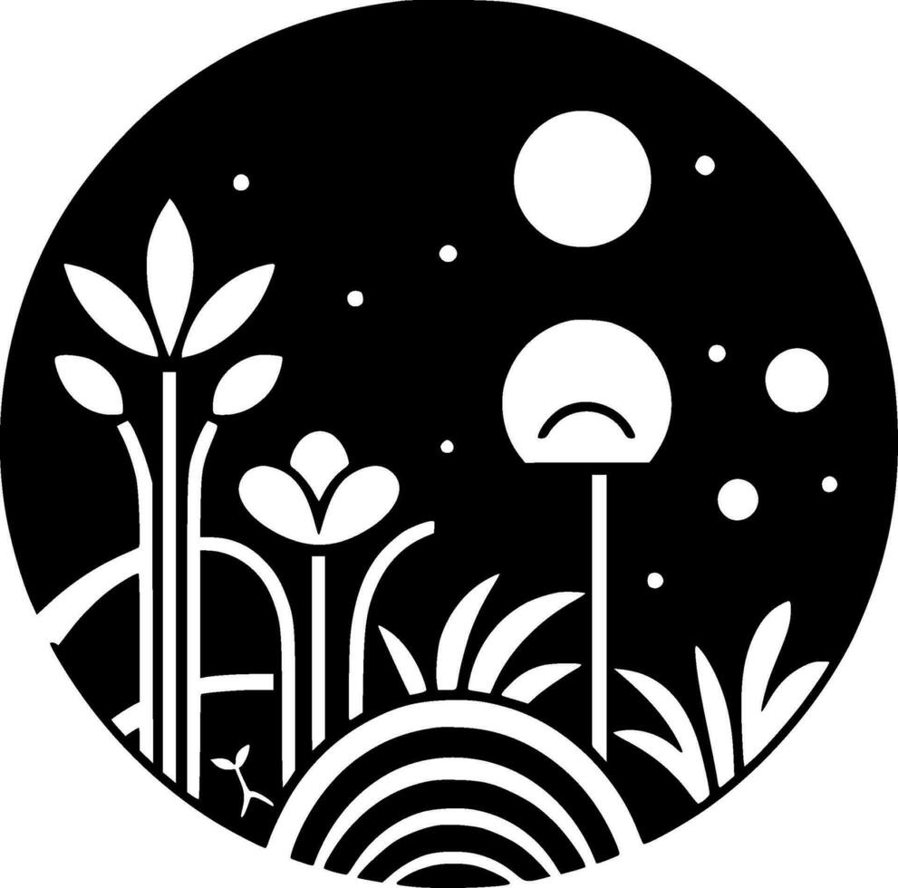 Garden - Minimalist and Flat Logo - Vector illustration