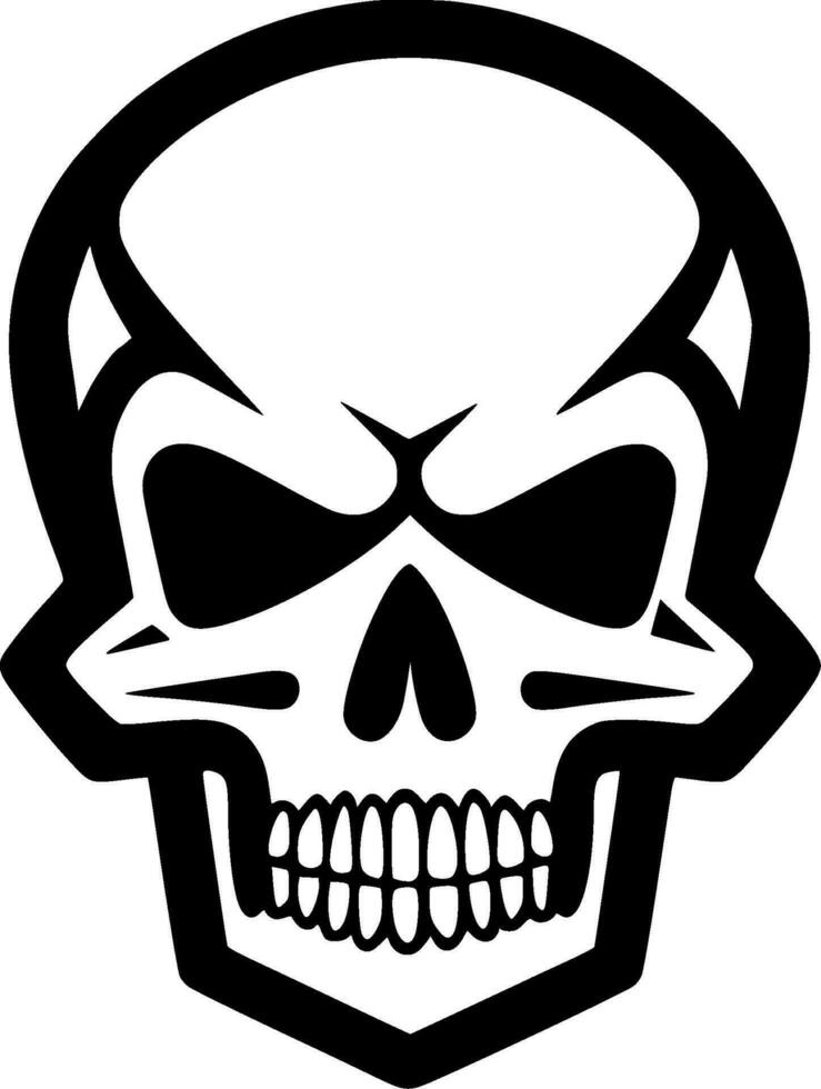 Skull, Minimalist and Simple Silhouette - Vector illustration