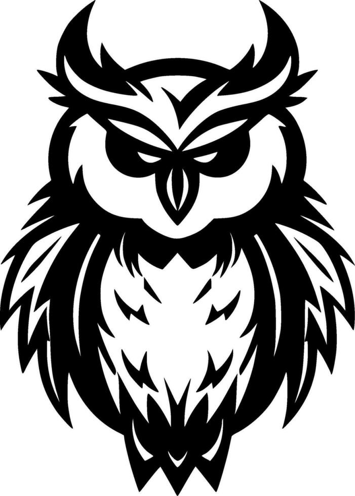 Owl, Minimalist and Simple Silhouette - Vector illustration