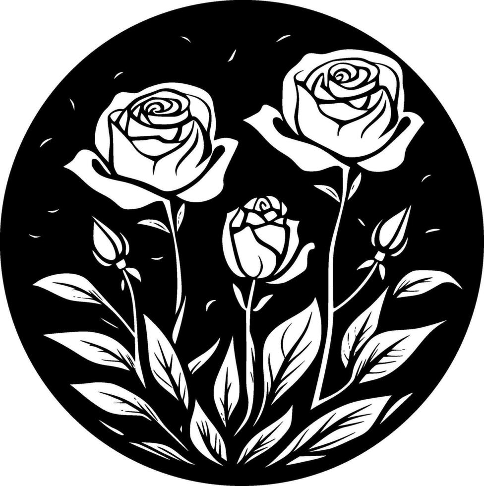 rosas - minimalista y plano logo - vector ilustración