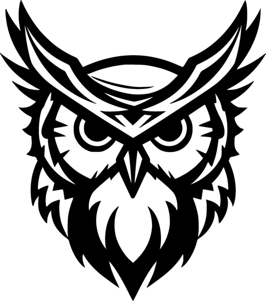 Owl, Minimalist and Simple Silhouette - Vector illustration