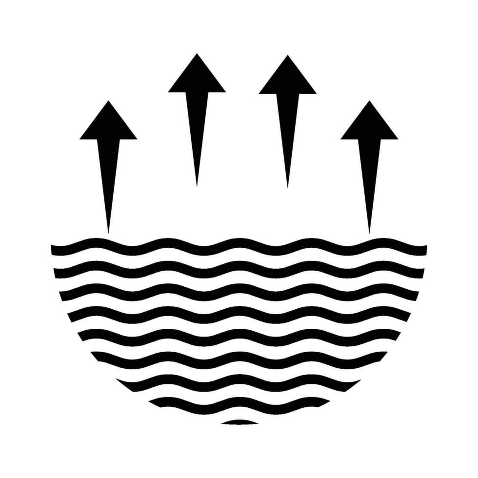 evaporating water icon vector