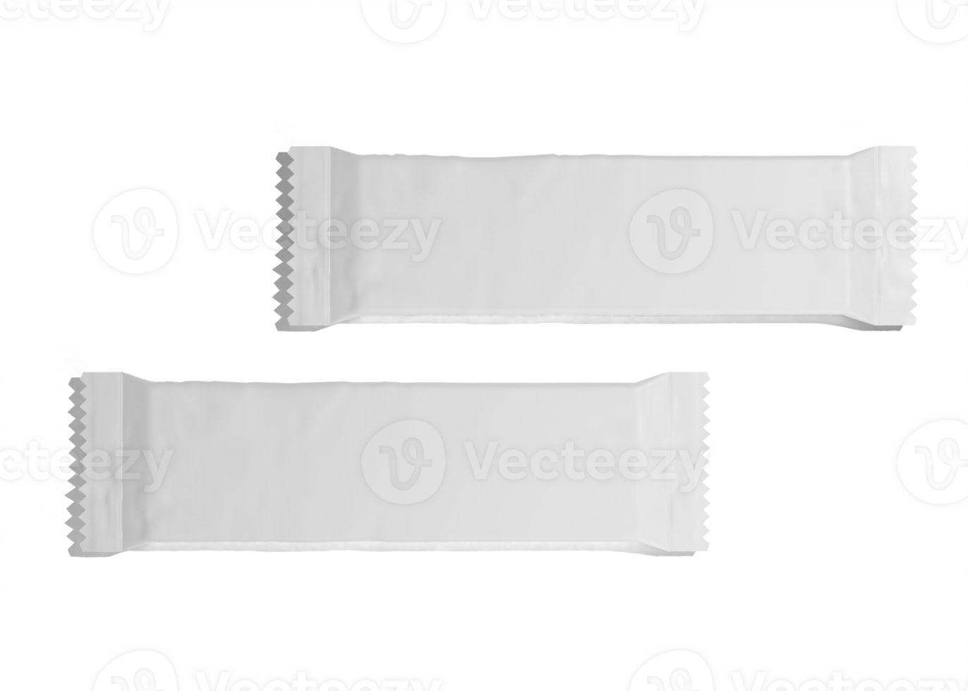 Plastic packing for snacks mockup png