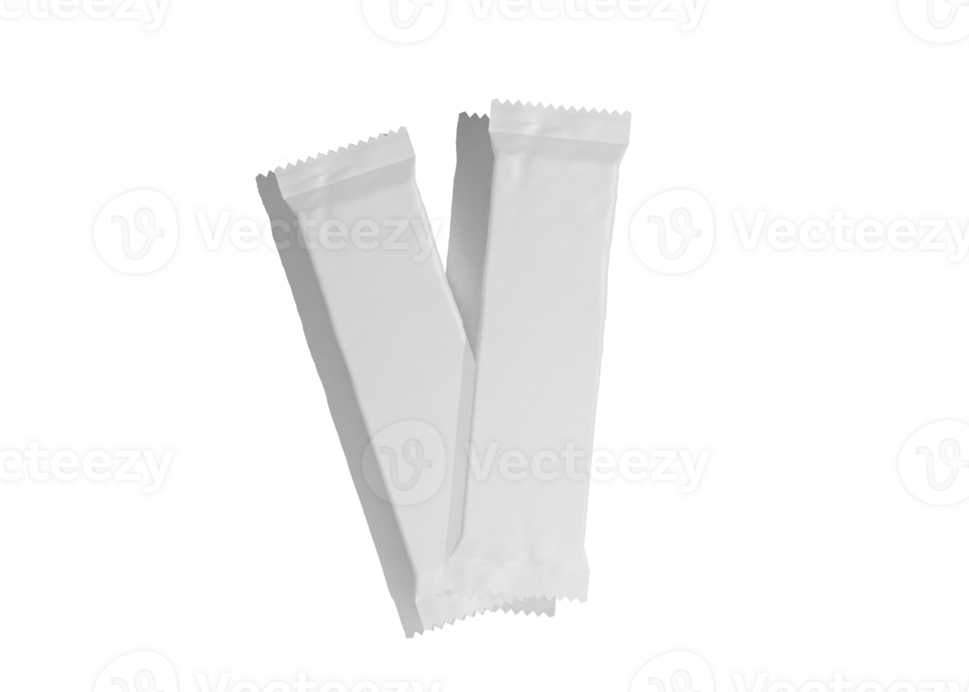 Plastic packing for snacks mockup png