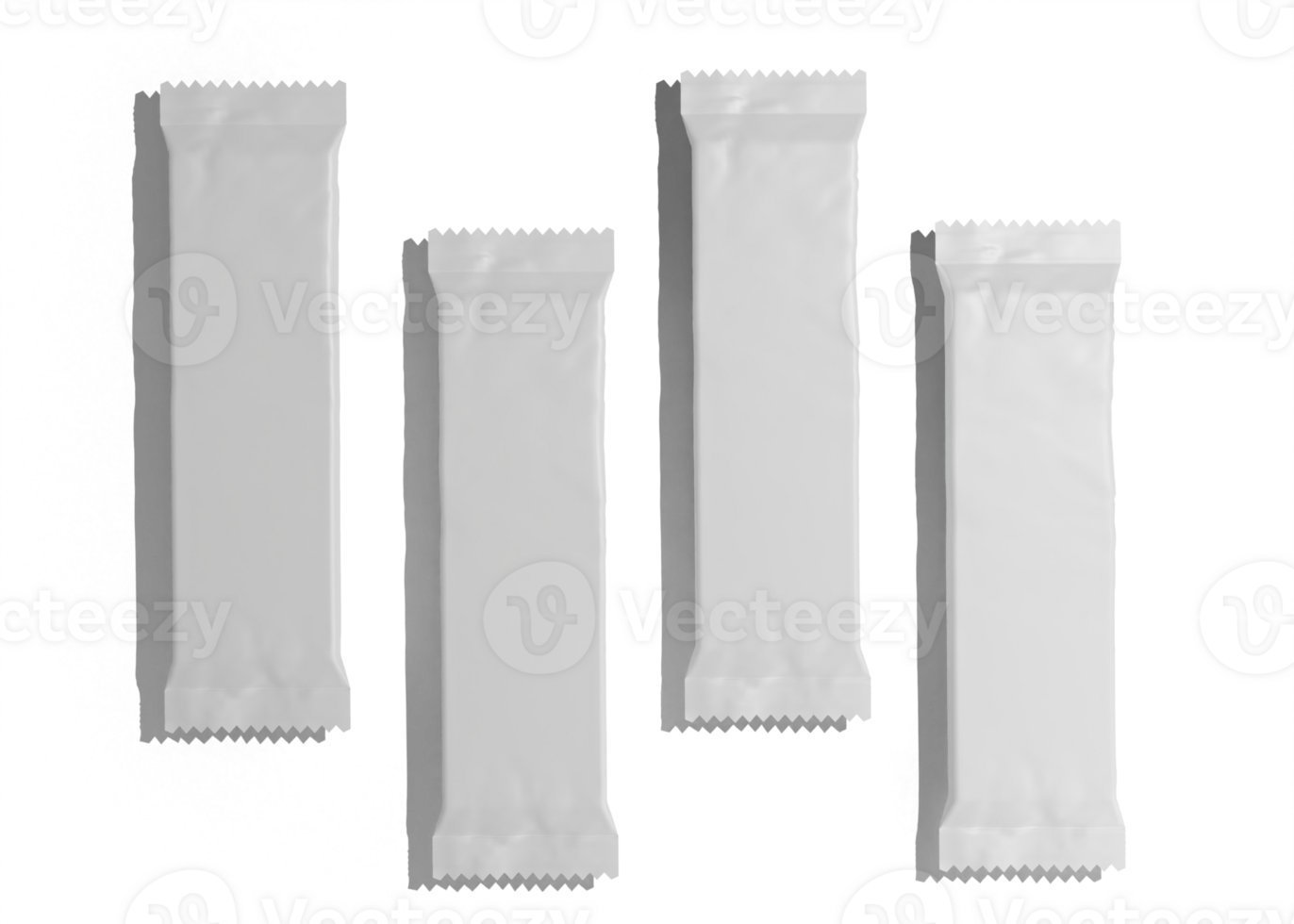 Plastic packing for snacks mockup png