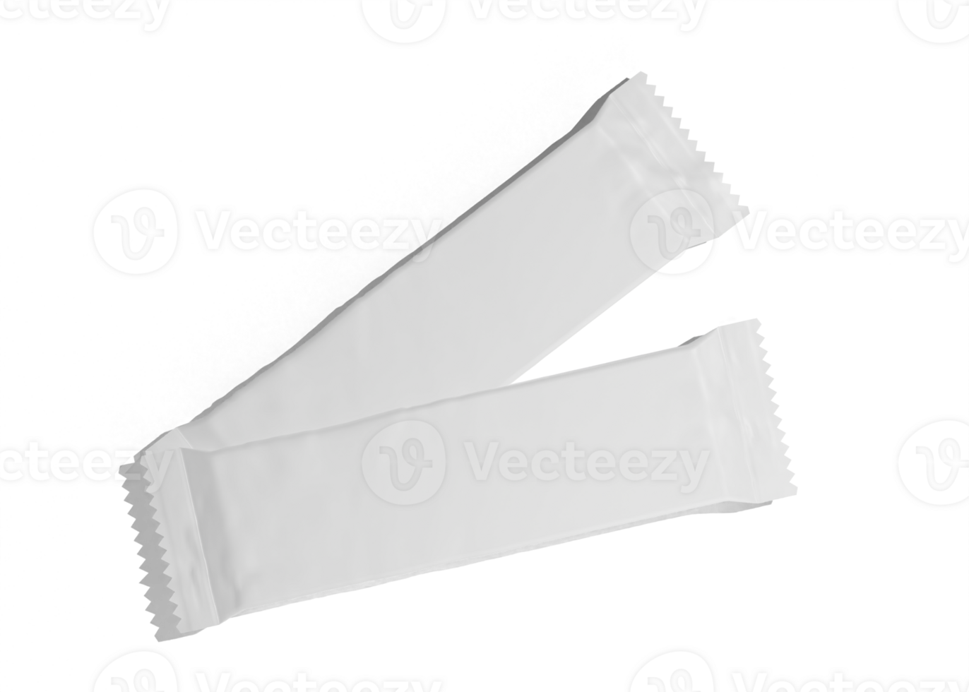 Plastic packing for snacks mockup png