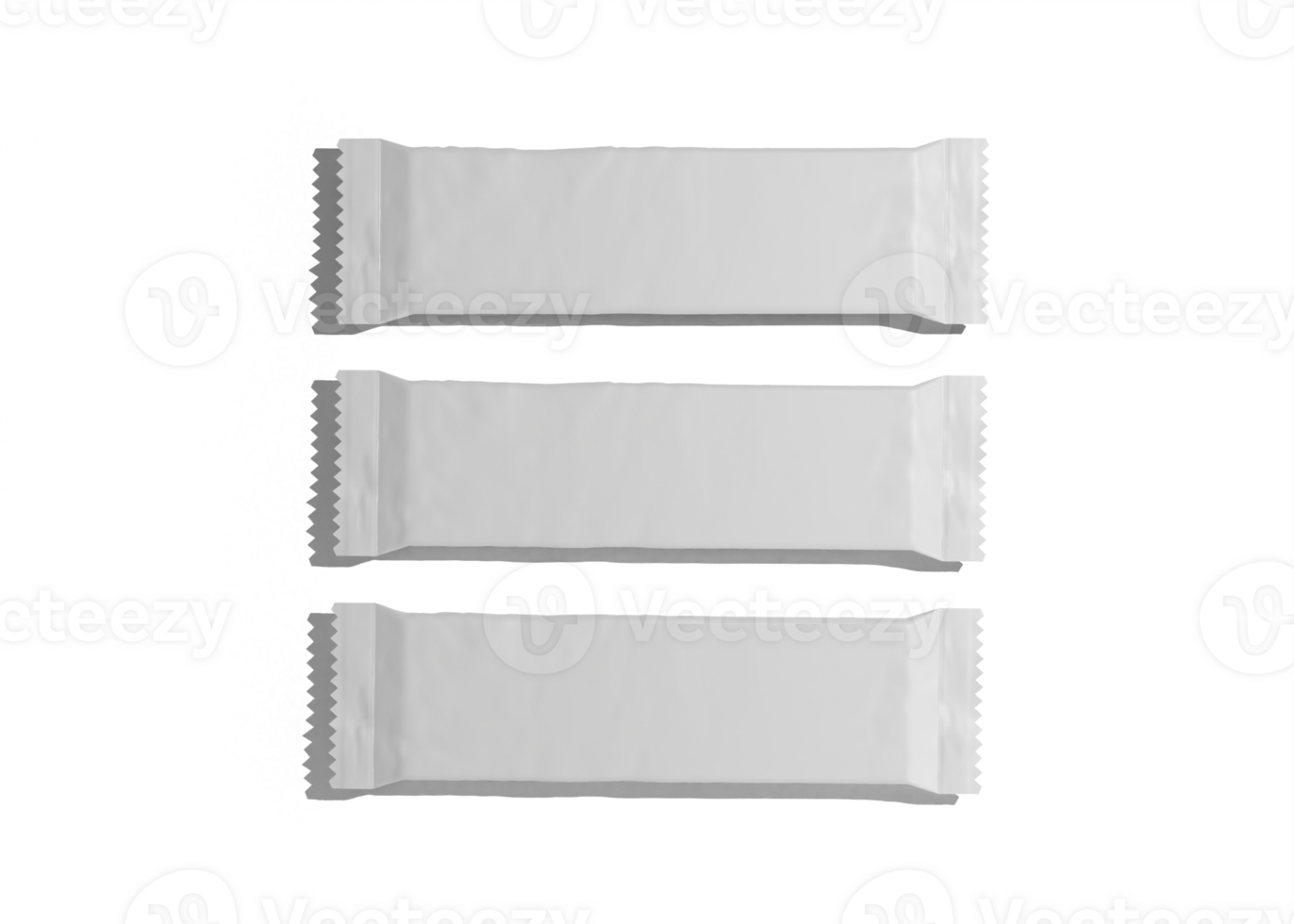 Plastic packing for snacks mockup png