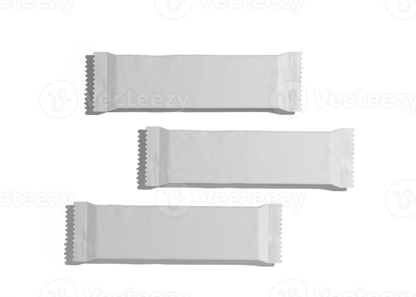 Plastic packing for snacks mockup png