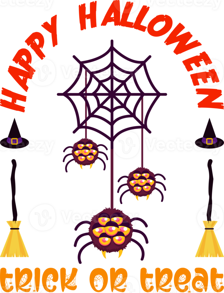 Happy Halloween Trick or Treat Tshirt Design png