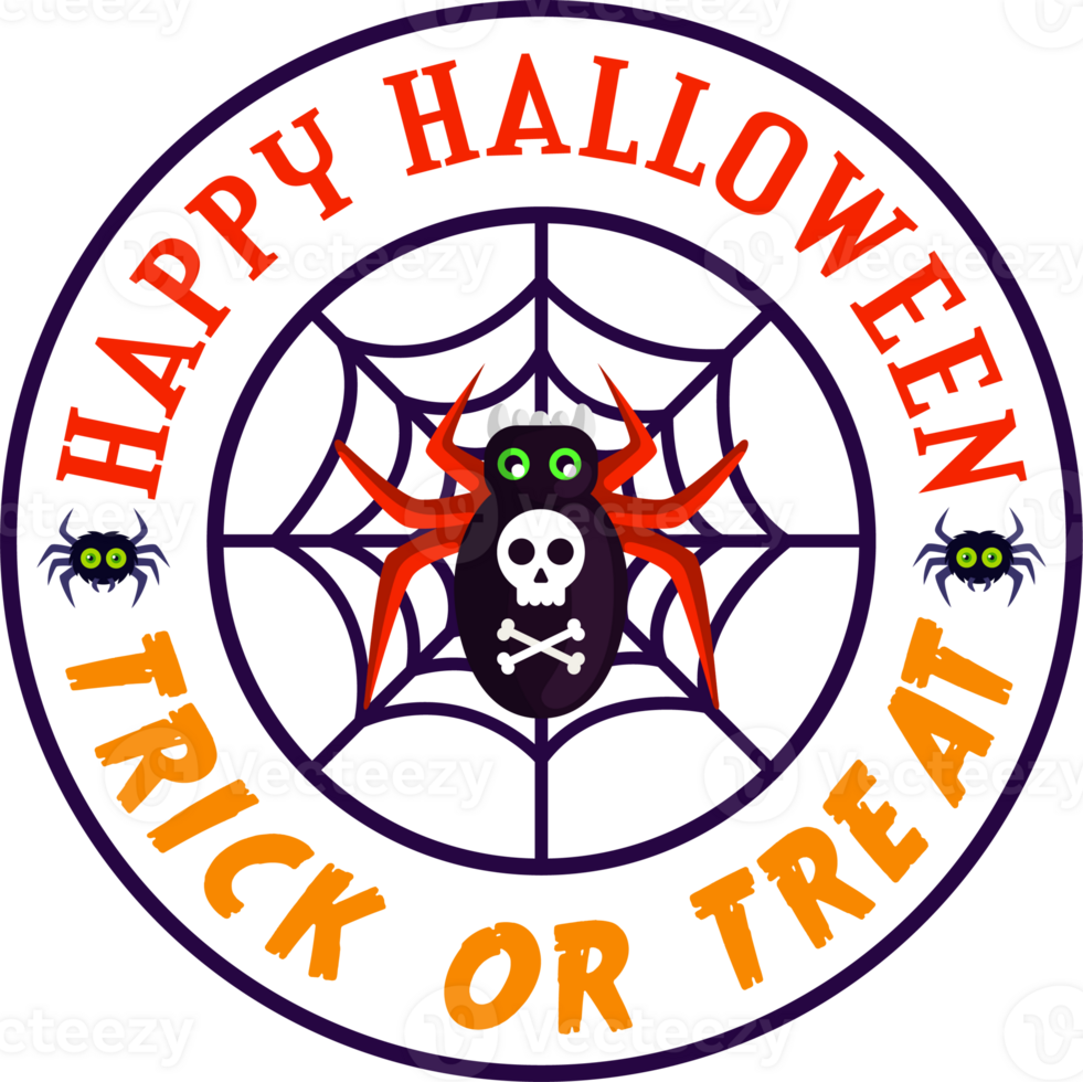 Lycklig halloween lura eller behandla tshirt design png