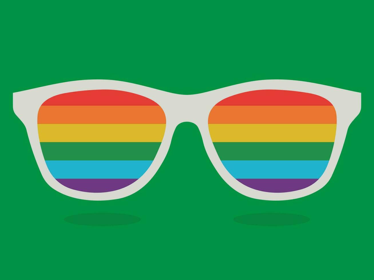 Sunglasses with rainbow lenses vector