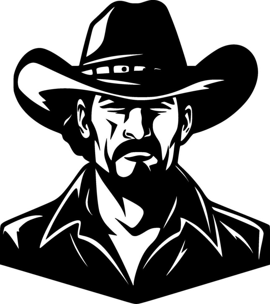 Cowboy, Minimalist and Simple Silhouette - Vector illustration