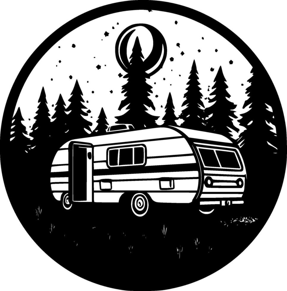 Camping - High Quality Vector Logo - Vector illustration ideal for T-shirt graphic