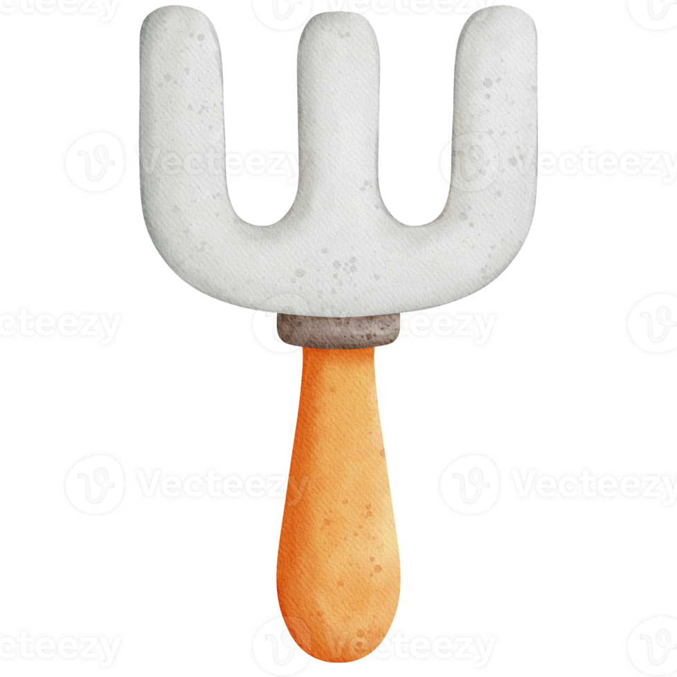a cartoon hand with a shovel on it png