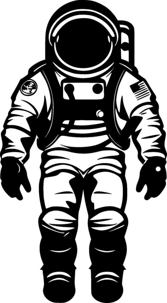 astronauta, minimalista y sencillo silueta - vector ilustración