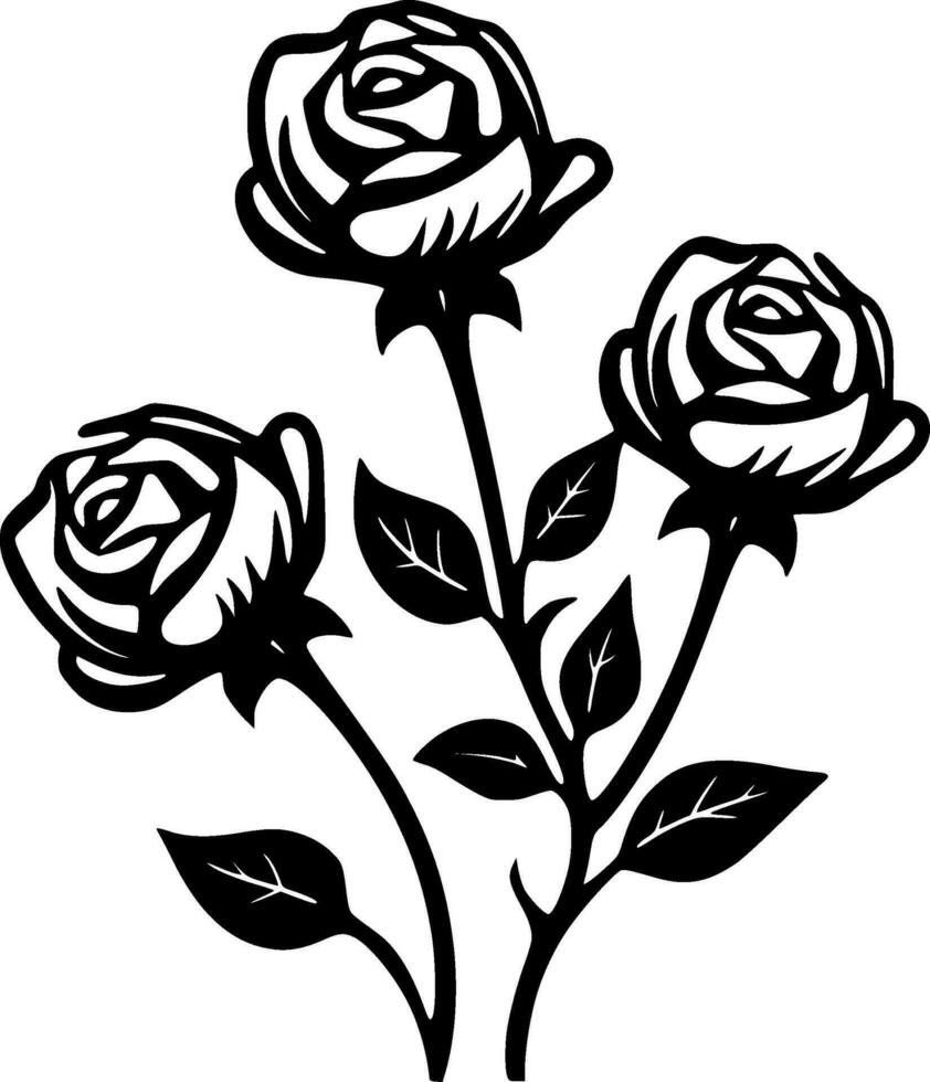 Roses - High Quality Vector Logo - Vector illustration ideal for T-shirt graphic